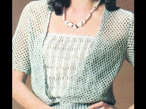 Patrón Para Tejer Conjunto a 2 Crochet Blusa y Saco - YouTube Patrón Para Tejer Conjunto a 2 Crochet Blusa y Saco - YouTube