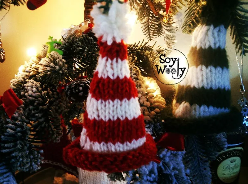 Patrón para tejer un gorro de duende navideño con dos agujas | Soy ... Patrón para tejer un gorro de duende navideño con dos agujas | Soy ...