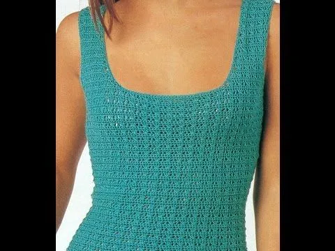 Patrón para tejer vestido escote cuadrado a crochet - YouTube