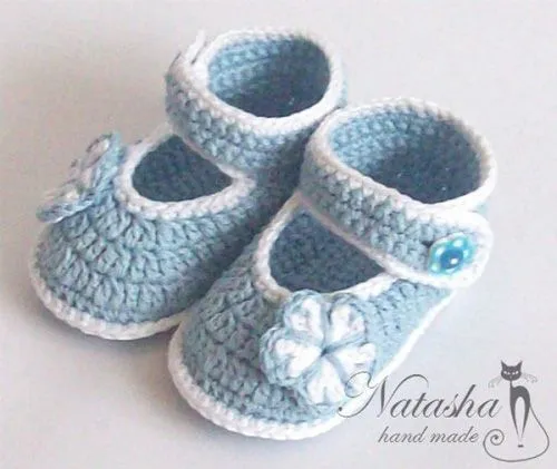Patron para tejer zapatitos para bebes a crochet04 | ganchillo ...