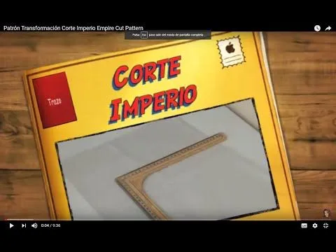Patrón Transformación Corte Imperio Empire Cut Pattern - YouTube Patrón Transformación Corte Imperio Empire Cut Pattern - YouTube
