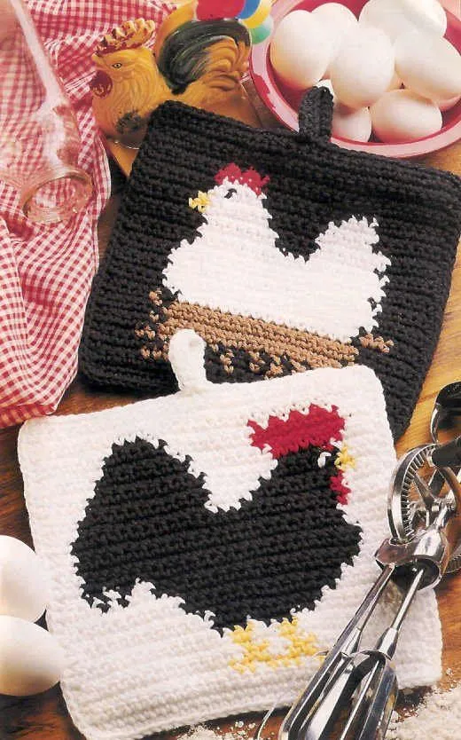 Agarradera Gallina, para la cocina en Manualidades Country Agarradera Gallina, para la cocina en Manualidades Country
