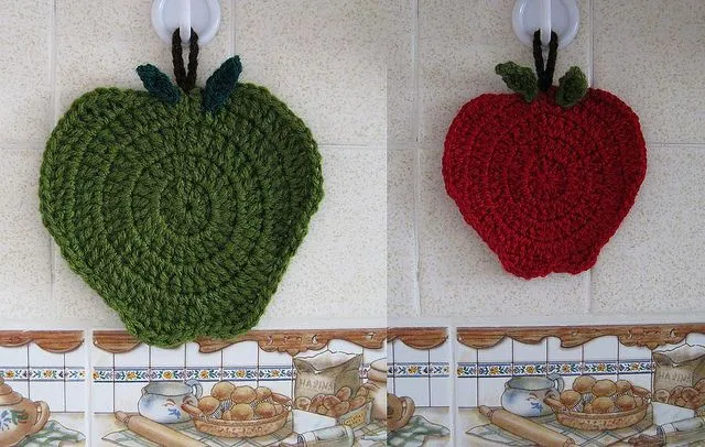 Agarraderas tejidas al crochet con patrones - Imagui