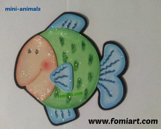 Patrones de Animales en fomi: Pecesito - Fomiart Patrones de Animales en fomi: Pecesito - Fomiart