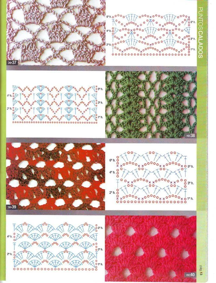 patrones asgaya: PUNTOS CALADOS CROCHET