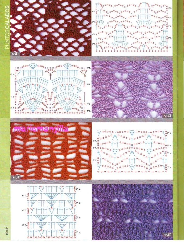 patrones asgaya: PUNTOS CALADOS CROCHET
