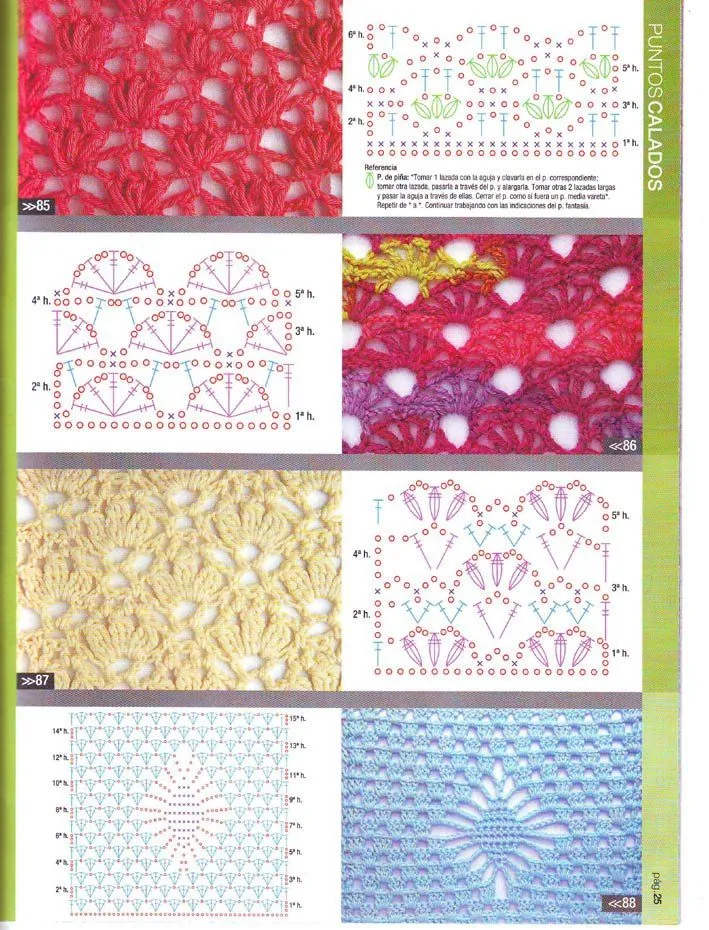 Punto calado en crochet - Imagui