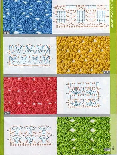 patrones asgaya: PUNTOS CALADOS CROCHET