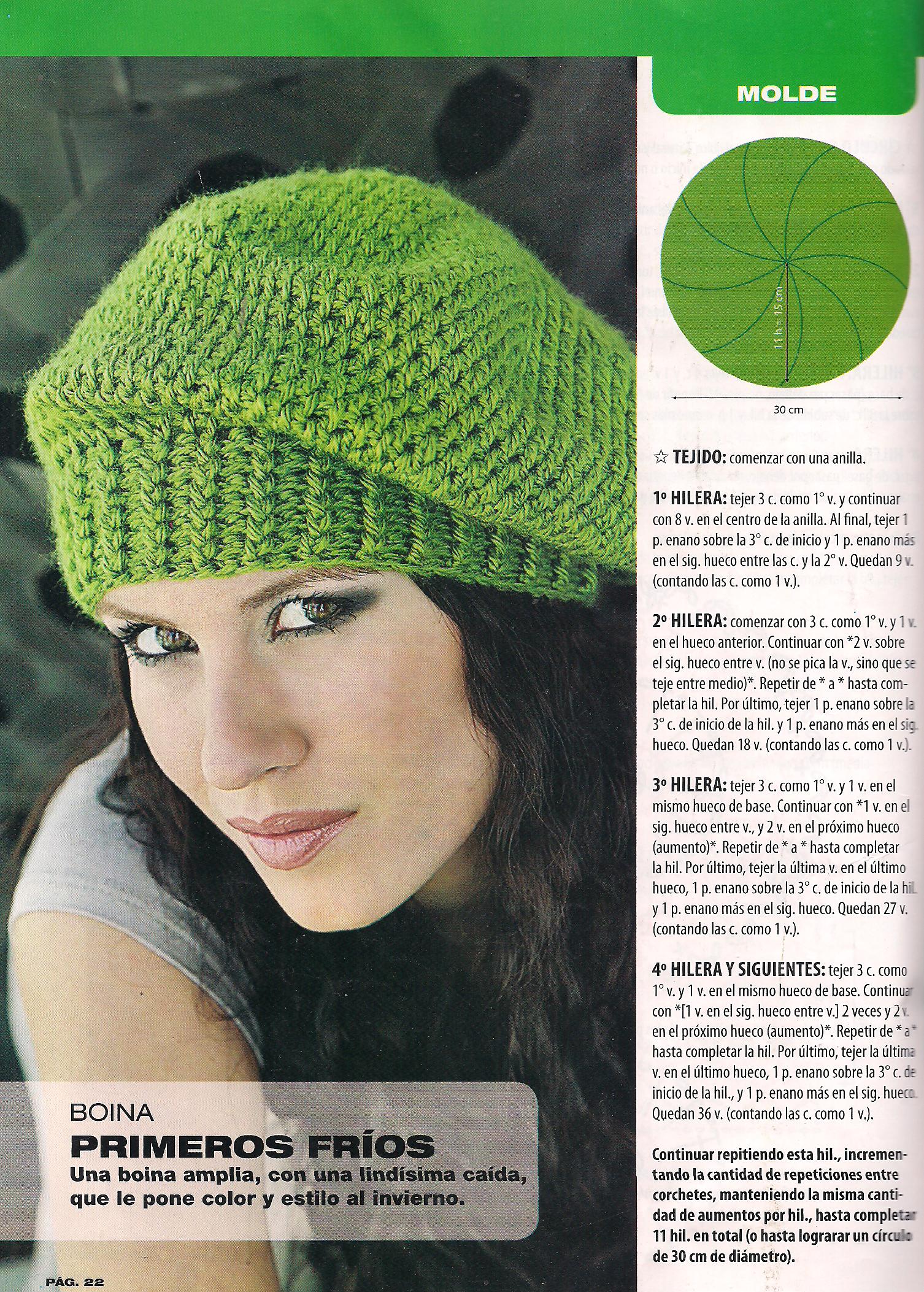Patrones de boinas tejidas a crochet - Imagui