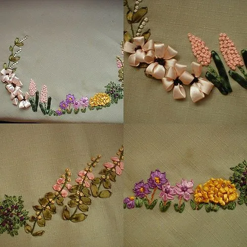 PATRONES PARA BORDADOS: IDEAS PARA BORDAR CON CINTAS PATRONES PARA BORDADOS: IDEAS PARA BORDAR CON CINTAS