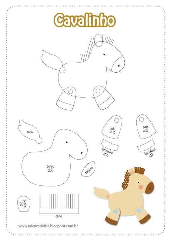 patrones para hacer caballos en fieltro – ConMoldes.com patrones para hacer caballos en fieltro – ConMoldes.com