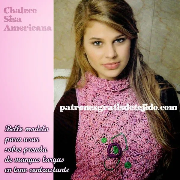 Patrones de chaleco crochet de sisa americana con paso a paso ...