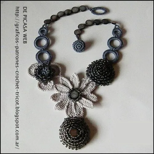 Patrones collares de ganchillo - Imagui