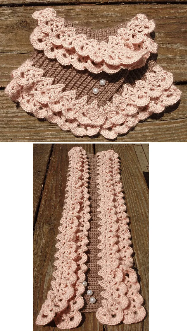 Patron Crochet Cuello de Ondas - Patrones Crochet Patron Crochet Cuello de Ondas - Patrones Crochet