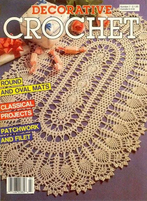 5 Patrones crochet de Centro de Mesa Ovalado | Crochet y Dos agujas