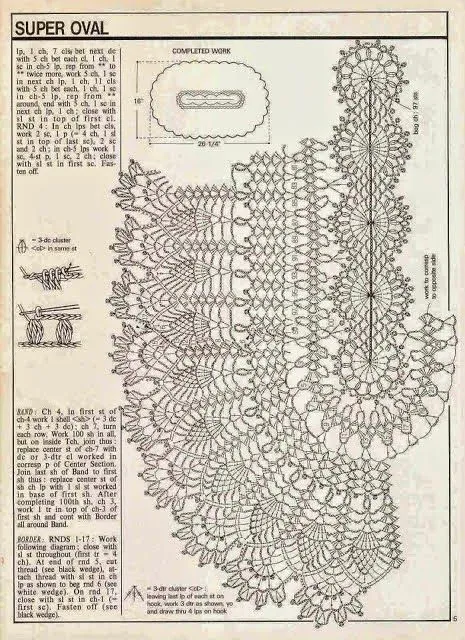 5 Patrones crochet de Centro de Mesa Ovalado | Crochet y dos ...