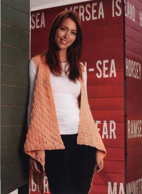 Patrones Crochet: Chaleco con un Rectangulo de Tejido | Cosas que ... Patrones Crochet: Chaleco con un Rectangulo de Tejido | Cosas que ...