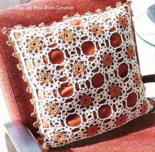 Patrones a crochet para fundas de almohadas ~ Solountip.com