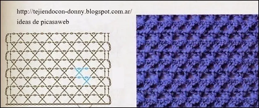PATRONES - CROCHET - GANCHILLO - GRAFICOS: PUNTOS PARA TEJER A CROCHET