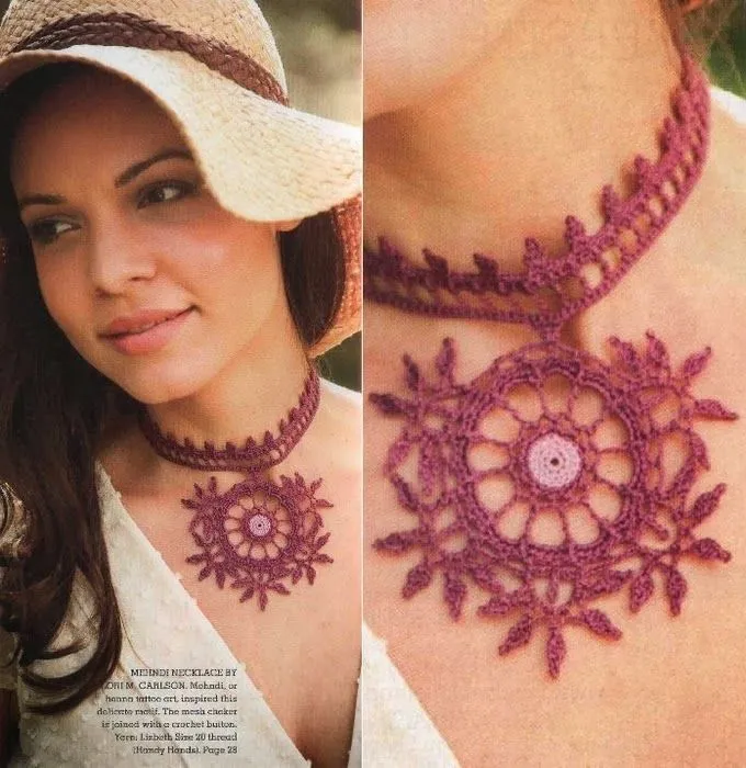 Patrones Crochet: Gargantilla Mandala con Dibujos Patron | Crochet ...