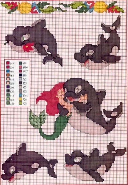 grafico de un delfin en punto de cruz - Manualidades, decoración ... grafico de un delfin en punto de cruz - Manualidades, decoración ...