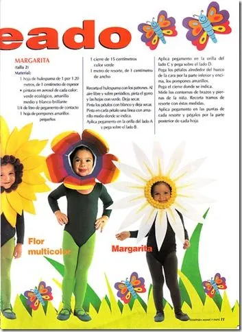 Patrones para un disfraz de flores de foami | Aires de Fiesta Patrones para un disfraz de flores de foami | Aires de Fiesta
