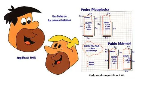 Patrones para disfraz : Los Picapiedra | Angel o Demonio