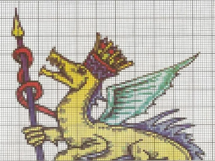 Patrones y esquemas gratis: Dragón Rey a punto de cruz | Punt de ... Patrones y esquemas gratis: Dragón Rey a punto de cruz | Punt de ...