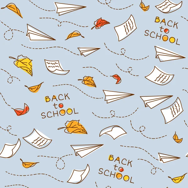 Patrones sin fisuras con aviones de papel — Vector stock ...