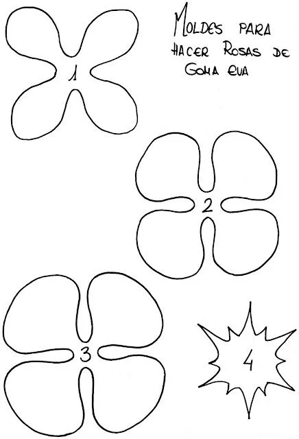 Plantillas de flores de goma eva para imprimir - Imagui Plantillas de flores de goma eva para imprimir - Imagui