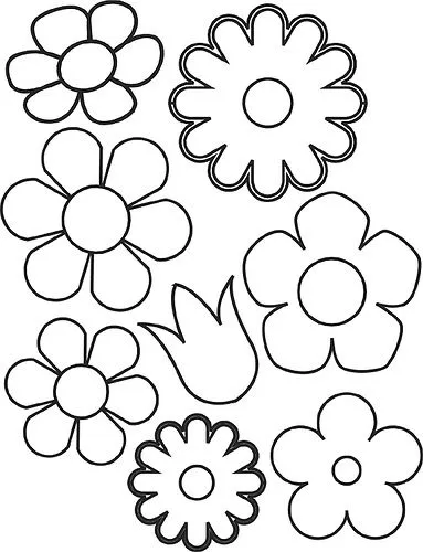Moldes para hacer flores de fomi - Imagui