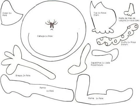 Patrones fofucha bailarina - Imagui