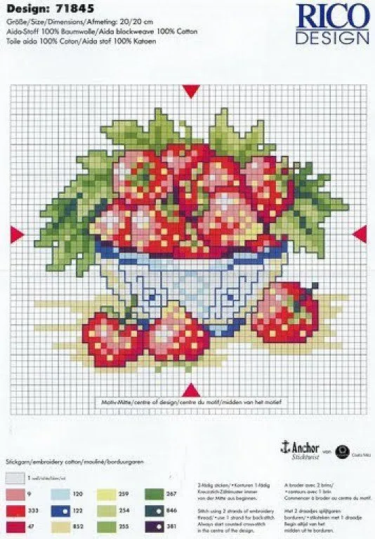 patrones frutas punto cruz (2) | Aprender manualidades es facilisimo. patrones frutas punto cruz (2) | Aprender manualidades es facilisimo.