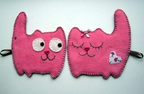 Patrones gatos de fieltro - Imagui