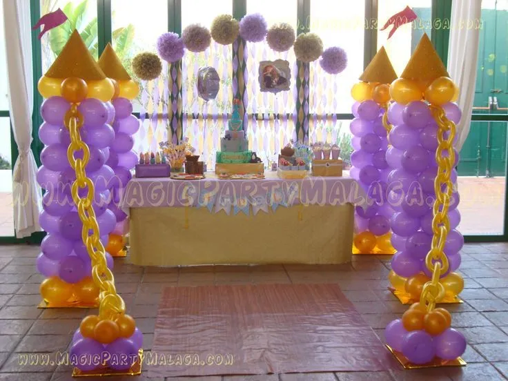 Conjunto columnas de globos Castillo de Princesas - Brave Party ...