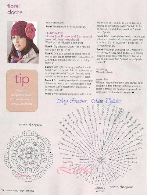 Mis creaciones 25: Gorros Para Damas Mis creaciones 25: Gorros Para Damas