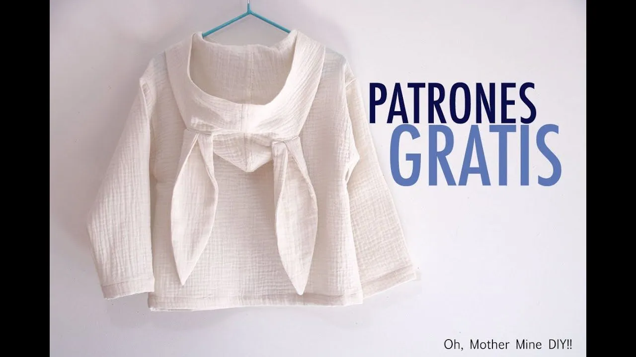Patrones gratis de costura: casaca con orejas de conejo para niños unisex - YouTube Patrones gratis de costura: casaca con orejas de conejo para niños unisex - YouTube