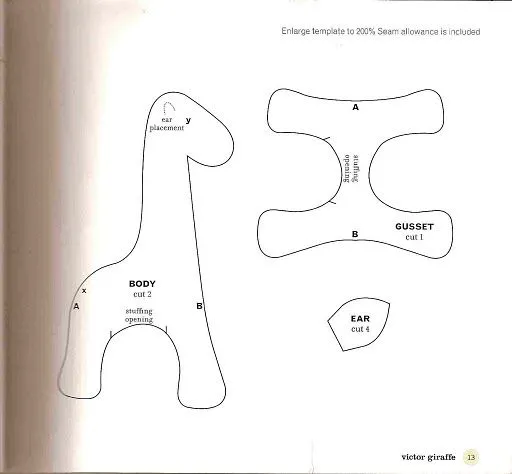 Patrones para hacer una jirafa de tela - Imagui