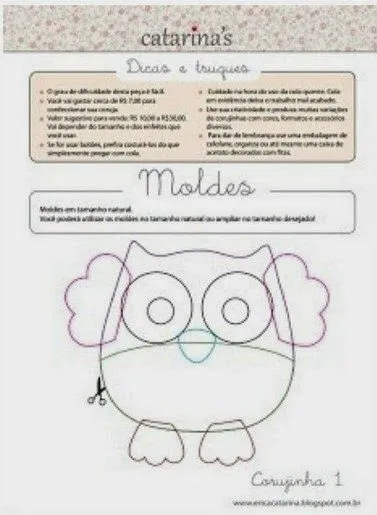 Patrones de lechuzas de tela para imprimir ~ Portal de ... Patrones de lechuzas de tela para imprimir ~ Portal de ...