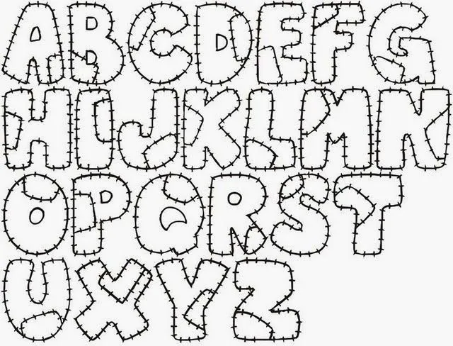 Plantilla de letras para fieltro - Imagui
