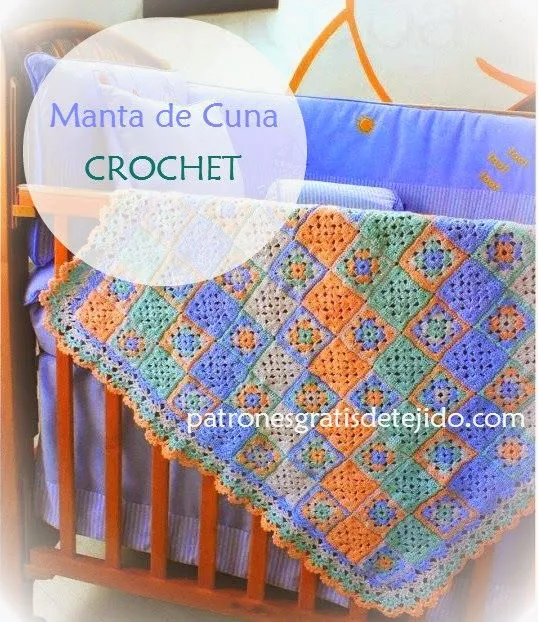 Patrones de Manta Crochet para Cuna - Paso a Paso con Video ... Patrones de Manta Crochet para Cuna - Paso a Paso con Video ...