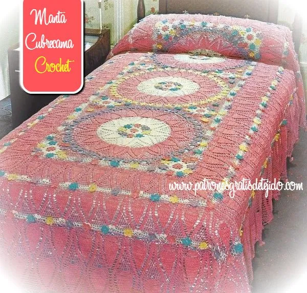 Patrones de Manta Cubrecama Crochet | Crochet y Dos agujas Patrones de Manta Cubrecama Crochet | Crochet y Dos agujas