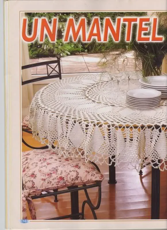 Varios patrones para realizar UN MANTEL a crochet Varios patrones para realizar UN MANTEL a crochet