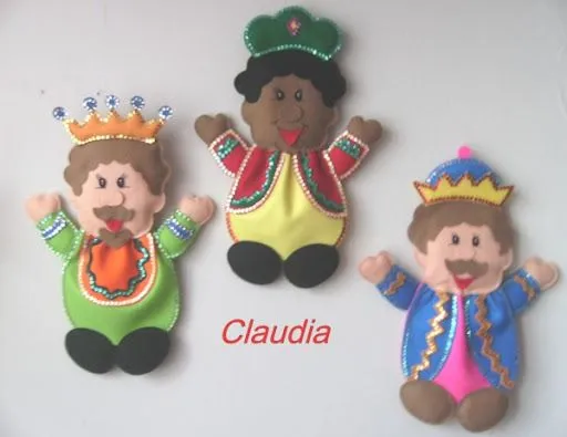 Patrones o moldes para hacer los Reyes Magos de fieltro