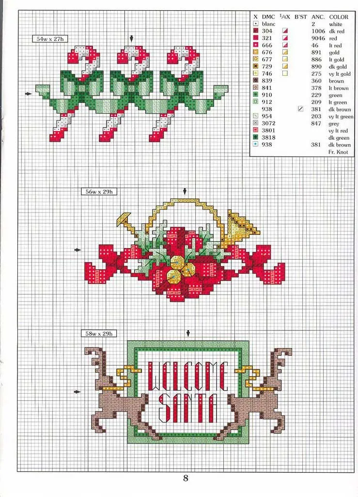 Patrones navideños para punto de cruz | Handmade Crafts Patrones navideños para punto de cruz | Handmade Crafts