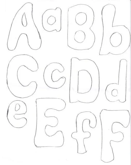 Moldes letras para fieltro - Imagui