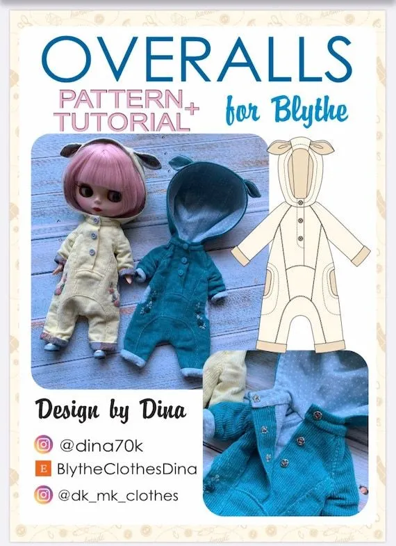 Patrones de overoles Blythe PDF y descarga de tutoriales - Etsy México Patrones de overoles Blythe PDF y descarga de tutoriales - Etsy México