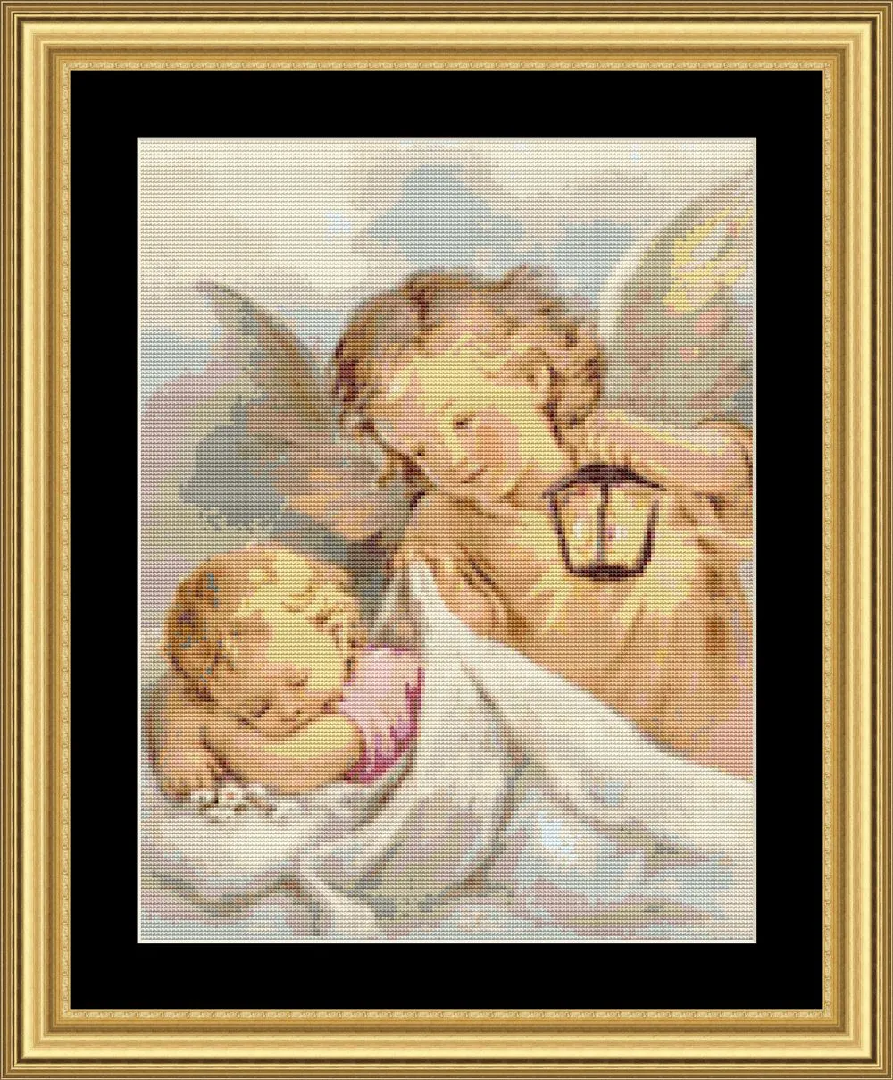 Patrones punto cruz del Ángel de la guarda versión 2 Patrones punto cruz del Ángel de la guarda versión 2