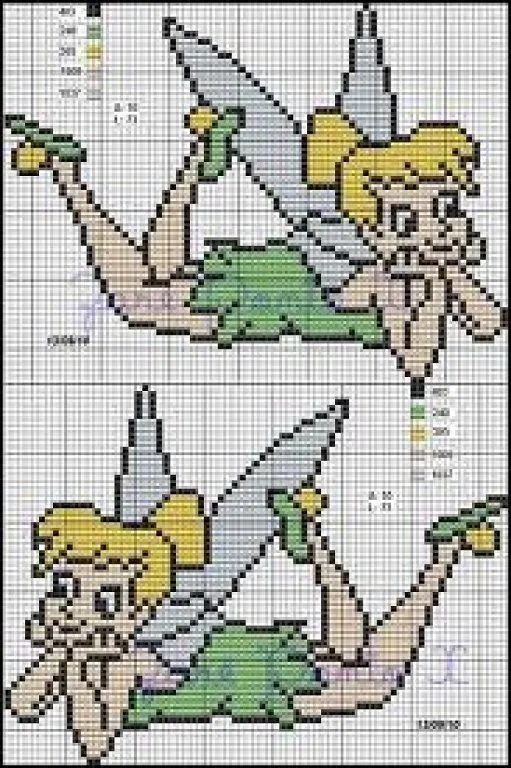 Patrones de tinkerbell en punto de cruz - Imagui Patrones de tinkerbell en punto de cruz - Imagui
