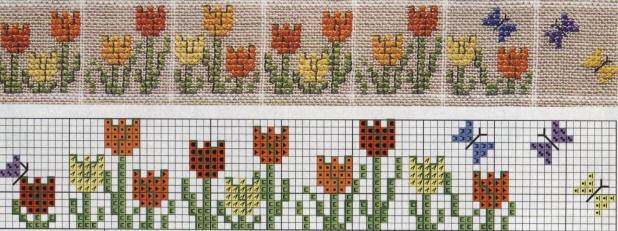 Diseños de flores en punto de cruz :: Plantillas de flores para ...